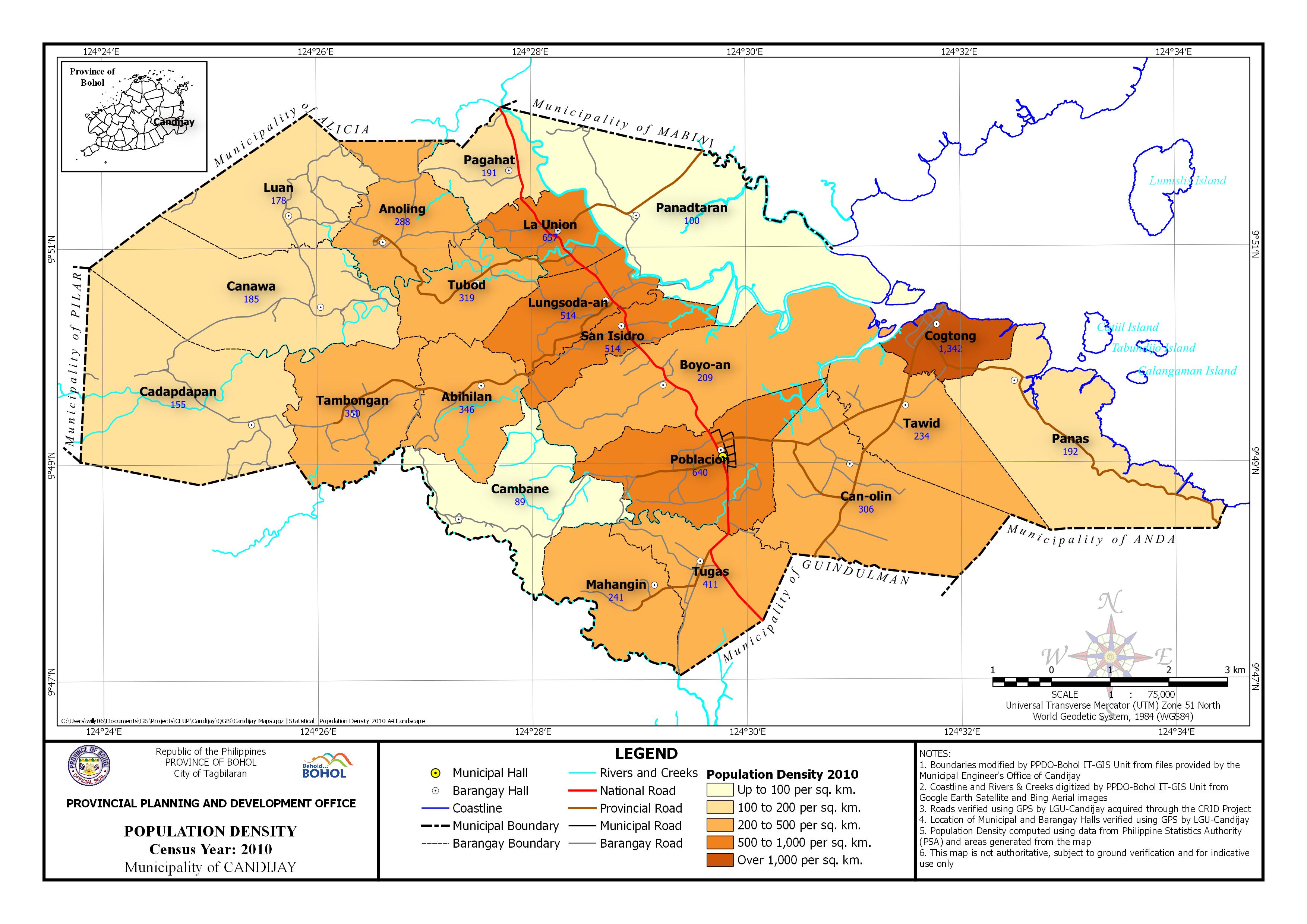 Population Density 2010 Map